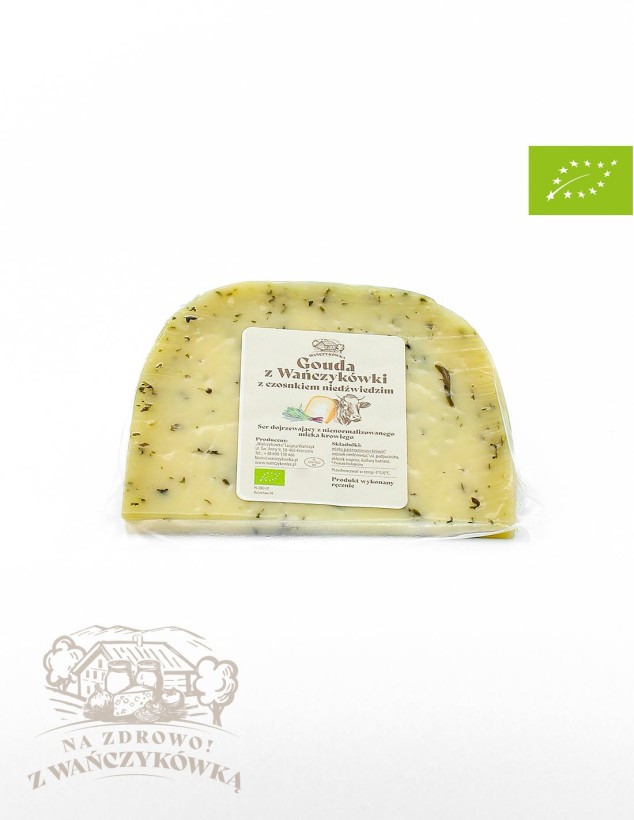 Gouda z Wańczykówki z czosnkiem niedźwiedzim EKO 250 g