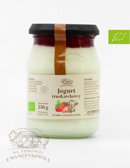 Wańczykówka - jogurt truskawkowy ekologiczny